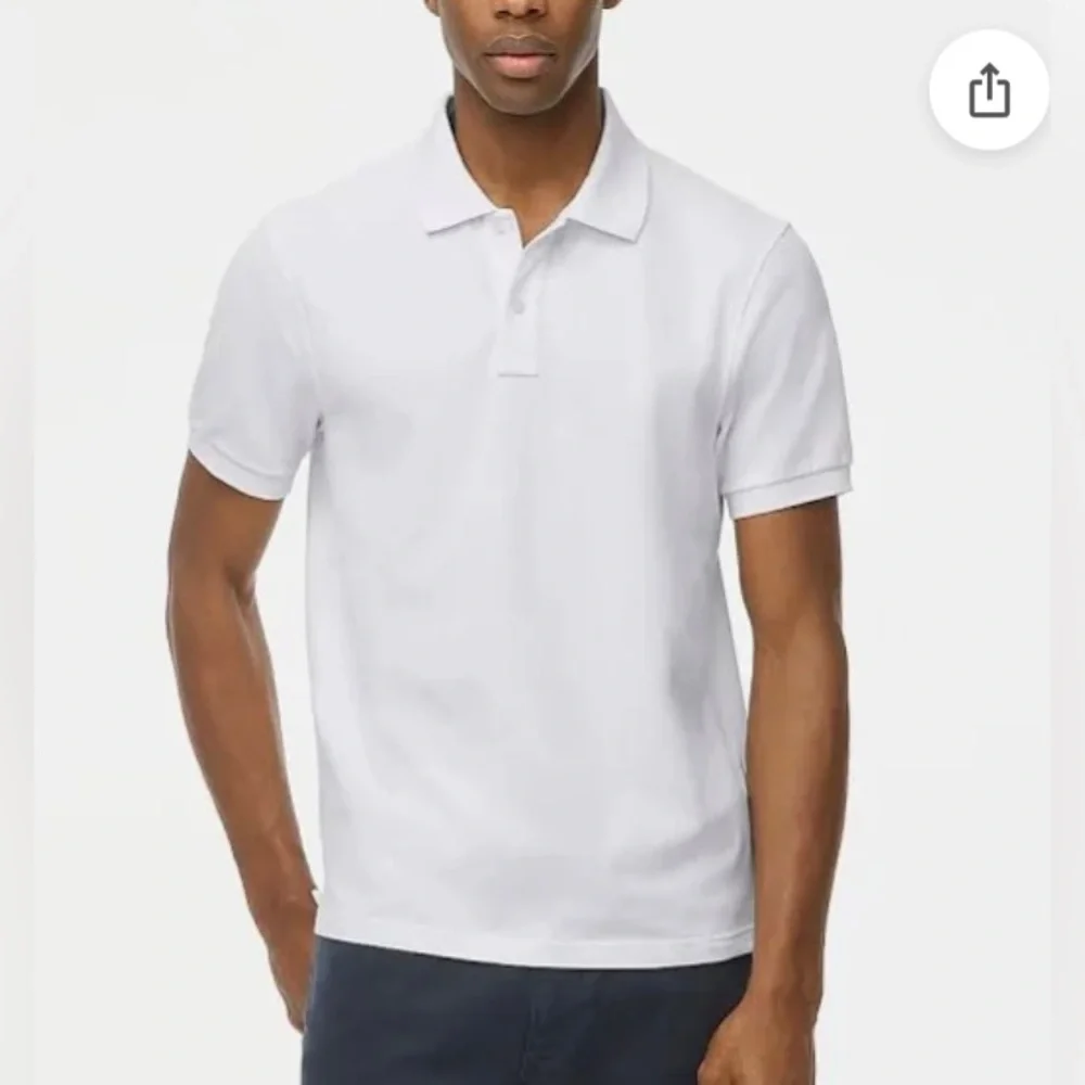 J. Crew pique polo in white